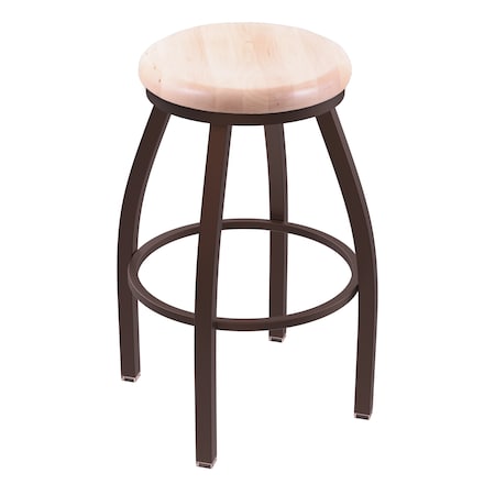 Holland Bar Stool Co 25" Swivel Counter Stool, Brnz Finish, Nat Maple Seat X802